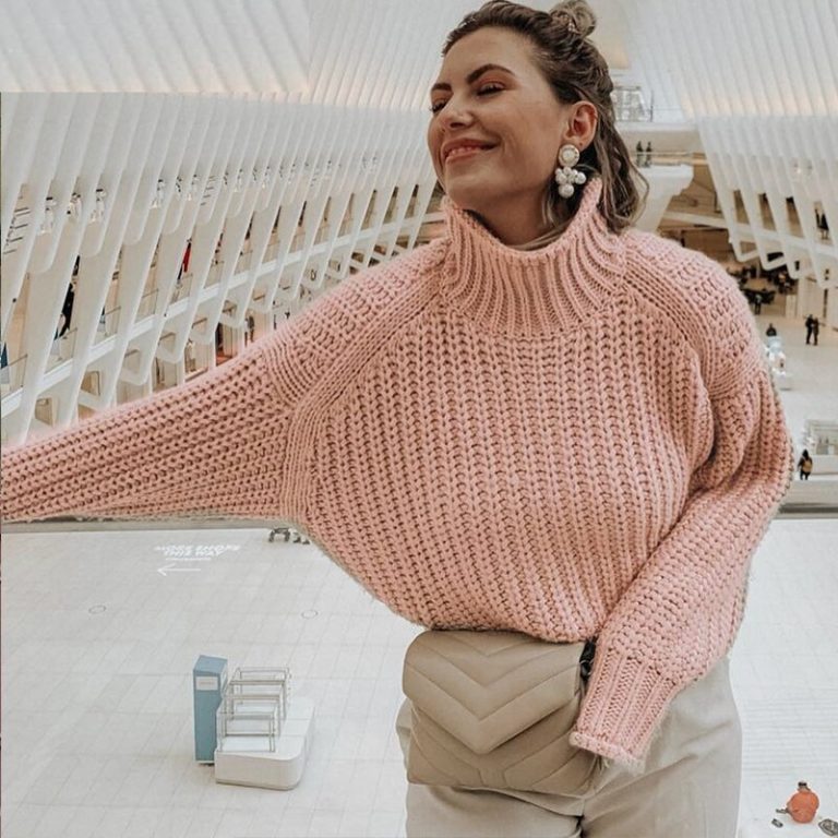 Casual Turtleneck Pullover Sweater - Image 3