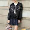 Vintage Satin Zipper Baseball Casual Embroidery Outwear Jackets - Image 4