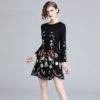 Elegant Embroidery Vintage mini Bud dress - Image 2