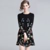 Elegant Embroidery Vintage mini Bud dress - Image 3