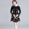 Elegant Embroidery Vintage mini Bud dress - Image 4