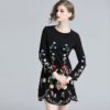 Elegant Embroidery Vintage mini Bud dress - Image 5