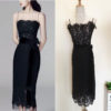 Elegant Spaghetti Strap Sexy Lace Dress - Image 2