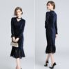 Elegant lace Vintage Velve party Trumpet dress - Image 4