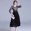 Elegant lace office work midi dress - Image 2