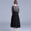 Elegant lace office work midi dress - Image 4
