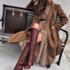Vintage Bohemian Floral print  Elegant Office Lady Dress - Image 2