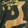 Elk Deer Print Cowl Neck Pullover Sweatshirt - Image 5