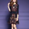 Embroidery Elegant Party Short dress - Image 3