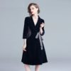 Embroidery Elegant Velvet Vintage short party dress