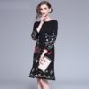 Embroidery evening party Floral Vintage short dress