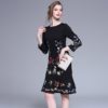 Embroidery evening party Floral Vintage short dress - Image 3