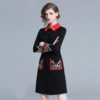 Embroidery evening party Vintage mini dress