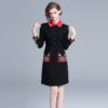 Embroidery evening party Vintage mini dress - Image 2