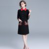 Embroidery evening party Vintage mini dress - Image 3