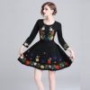 Embroidery evening party Vintage short dress - Image 2