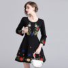 Embroidery evening party Vintage short dress - Image 4