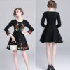 Embroidery evening party Vintage short dress - Image 5