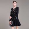 Embroidery office lady Plus size Knee-Length Dress - Image 2