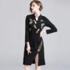 Evening party Vintage Embroidery short office dress