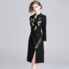 Evening party Vintage Embroidery short office dress - Image 3
