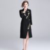 Evening party Vintage Embroidery short office dress - Image 4