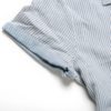 Denim Fancy Long Loose Casual Striped Short Sleeve With 2 Pockets Short Dress - Image 4