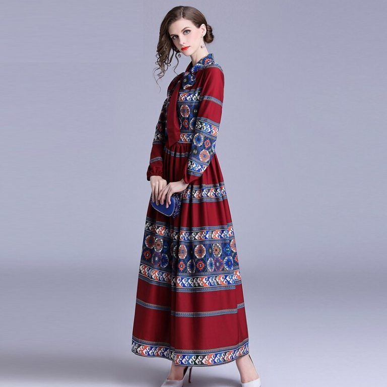Fashion Bow Pleated Maxi dress - Image 3