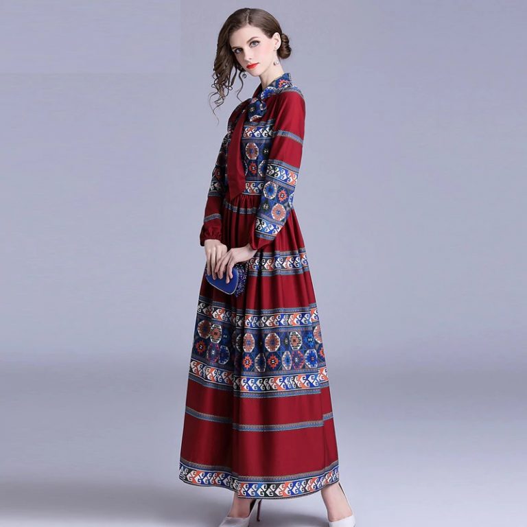 Fashion Bow Pleated Maxi dress - Image 5