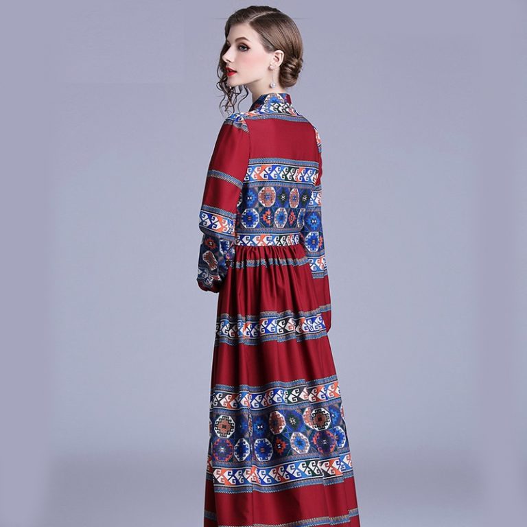 Fashion Bow Pleated Maxi dress - Image 6