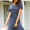 Fashion Flare Sleeve Ruffles Irregular Sundress - Image 5