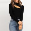 Fashion Sexy Long Sleeve Elastic Knitted Tops - Image 2