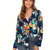 Fashion Turn-down Collar Long Sleeve Blouse - Image 13