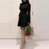 Fashion Zipper Chic Slim Elegant Long Sleeve Party Dress - Image 6