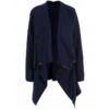 Fashionable Long Sleeve Asymmetric Coat