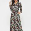 Floral Print Long Sleeve Vintage Casual Dress - Image 5