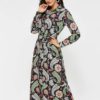 Floral Print Long Sleeve Vintage Casual Dress - Image 6