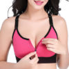 Front Zipper Shockproof Race Back Professional Training Padded Sports Bra - Image 2