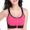 Front Zipper Shockproof Race Back Professional Training Padded Sports Bra - Image 3