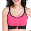 Front Zipper Shockproof Race Back Professional Training Padded Sports Bra - Image 4