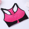 Front Zipper Shockproof Race Back Professional Training Padded Sports Bra - Image 5