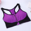 Front Zipper Shockproof Race Back Professional Training Padded Sports Bra - Image 6