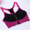 Front Zipper Shockproof Race Back Professional Training Padded Sports Bra - Image 7