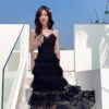 Hollow Out Backless Lace Long Dress - Image 4