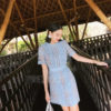 Hollow Out Lace Mini Party Dress