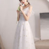 Homecoming Flowers Straps Tea Length Cocktail Party Dress - Image 5