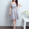 Homecoming Lace Short Bow Sash Cocktail Party Dress