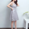Homecoming Lace Short Bow Sash Cocktail Party Dress - Image 2