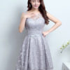 Homecoming Lace Short Bow Sash Cocktail Party Dress - Image 3