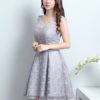 Homecoming Lace Short Bow Sash Cocktail Party Dress - Image 4